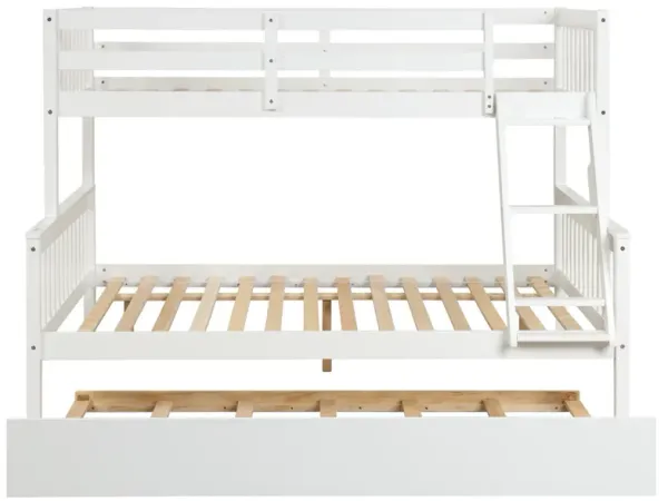 Twin Over Full Bunk Bed With Trundle, Convertible Into 2 Beds, The Bunk Bed With Ladder
