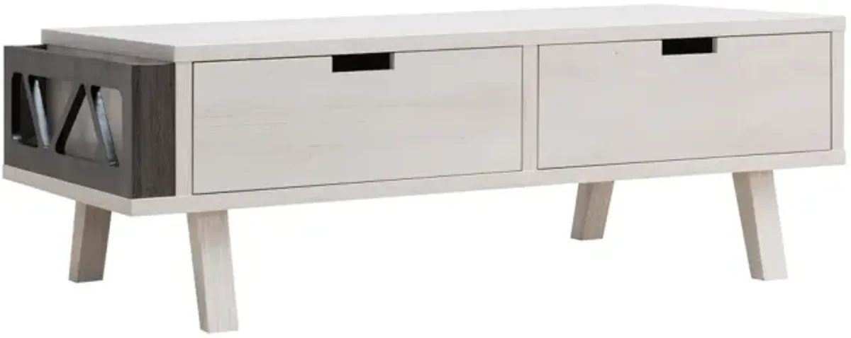 Coffee Table White Oak Distressed Grey