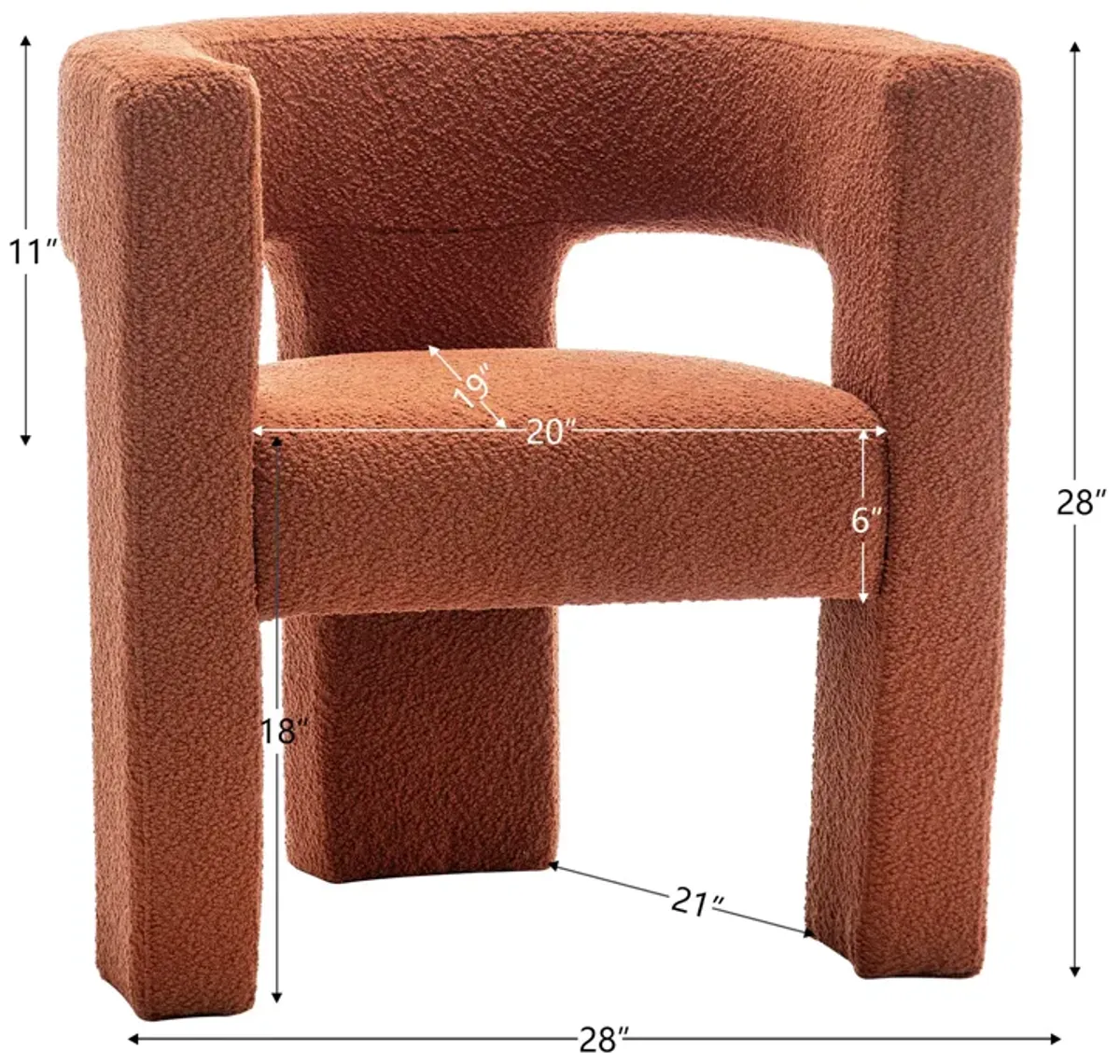 Herbert Modern Bouclé Armchair