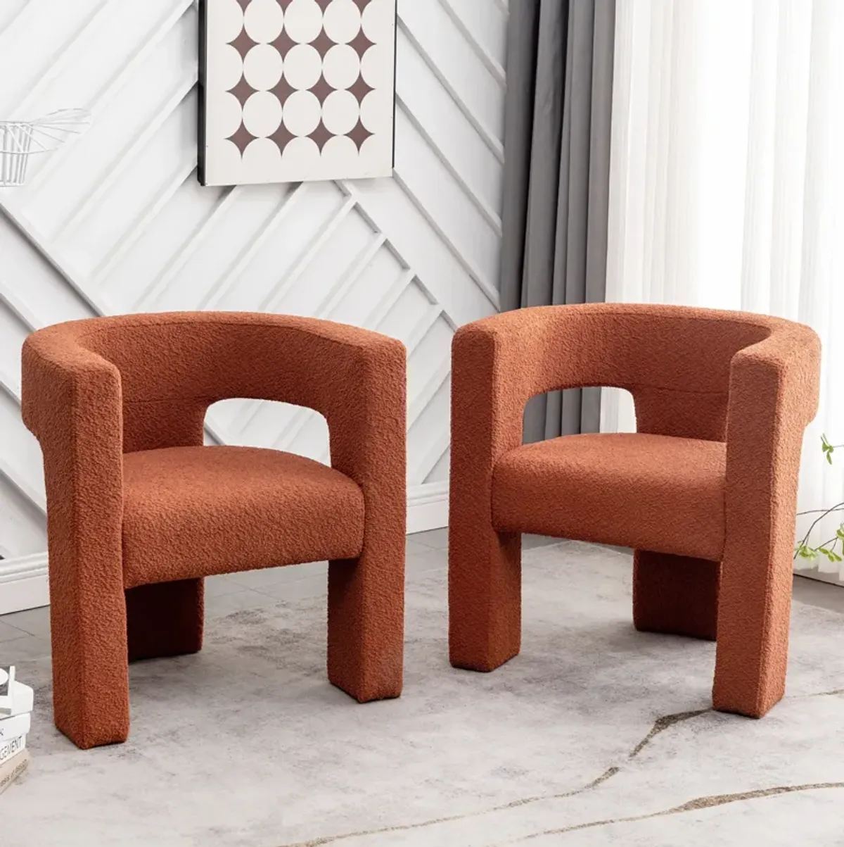 Herbert Modern Bouclé Armchair