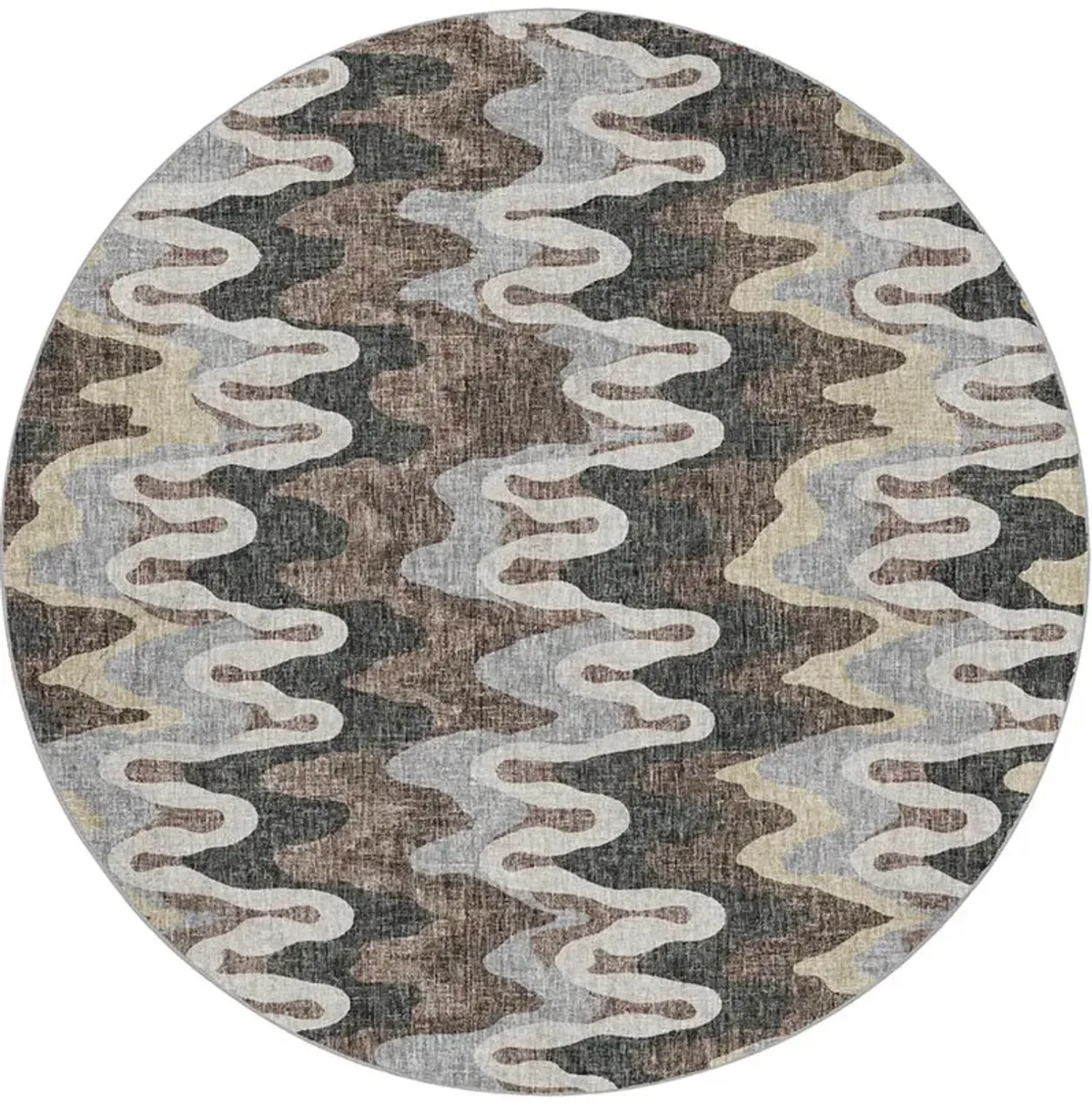 Lorenzo LN6 Charcoal 8' Round Rug