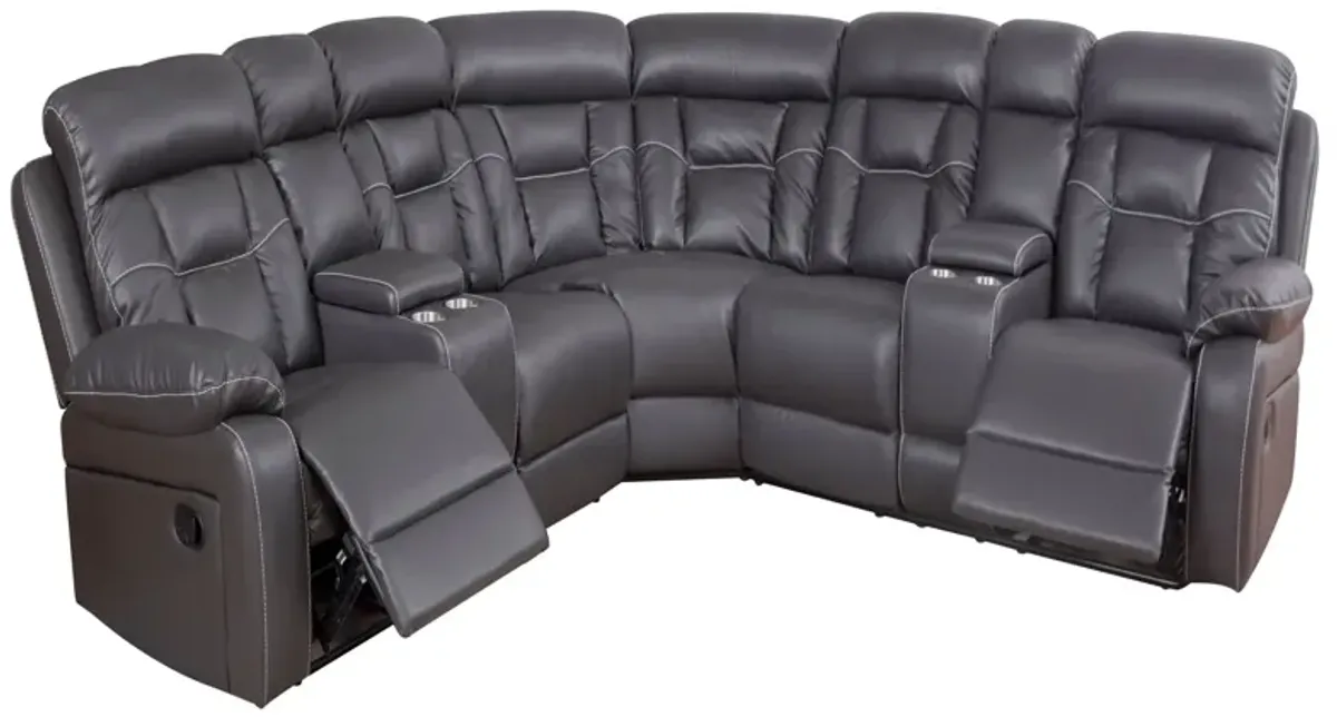 Sectional Sofa with Manual Reclining