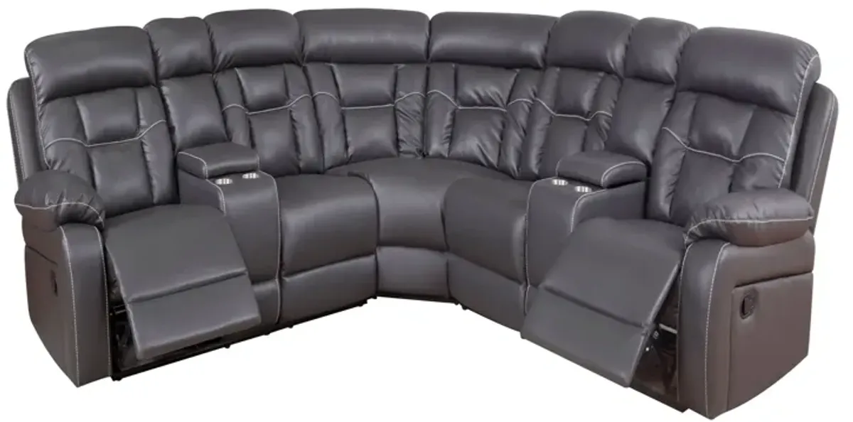 Sectional Sofa with Manual Reclining