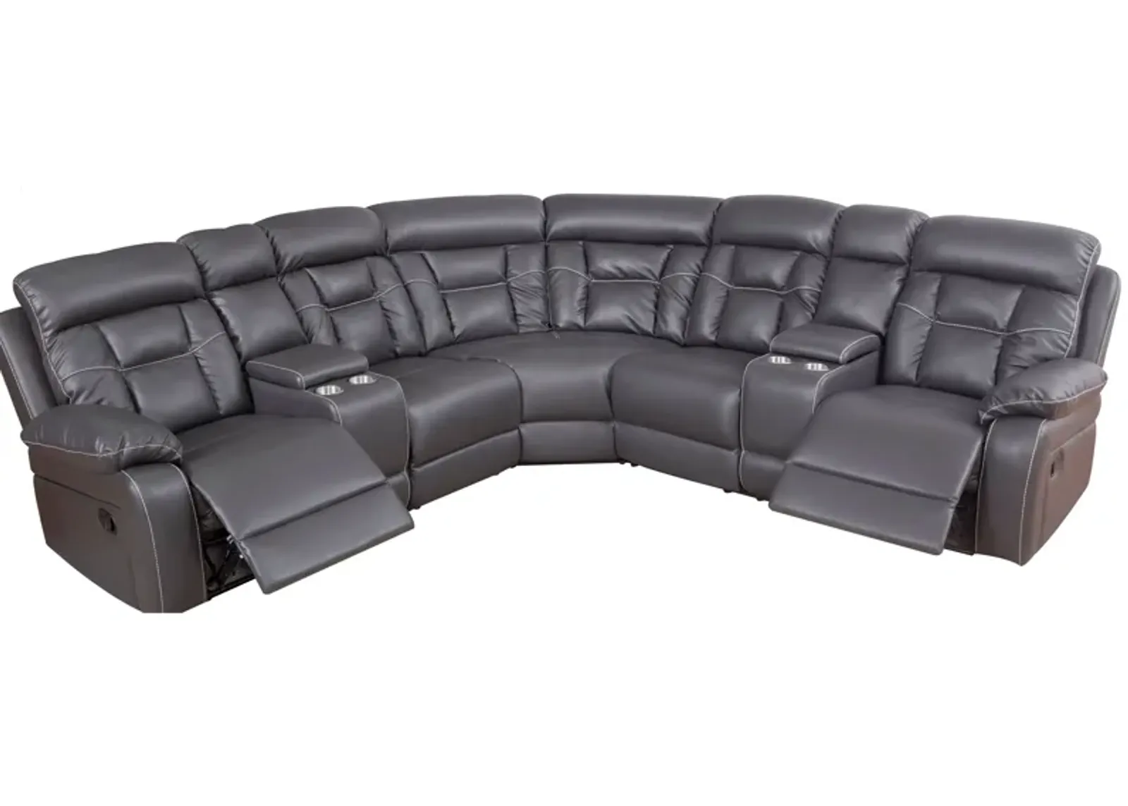 Sectional Sofa with Manual Reclining