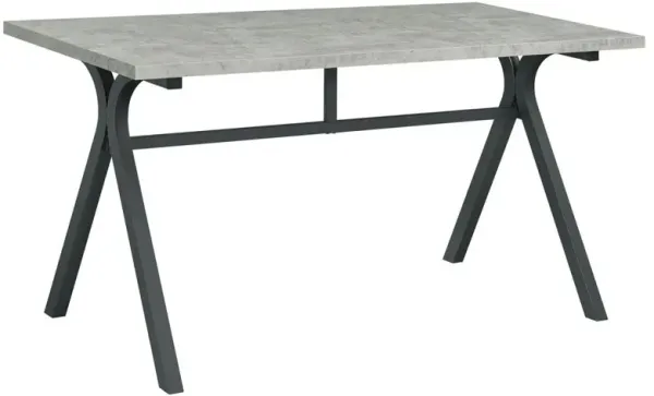 Tatum Rectangular Writing Desk Cement and Gunmetal