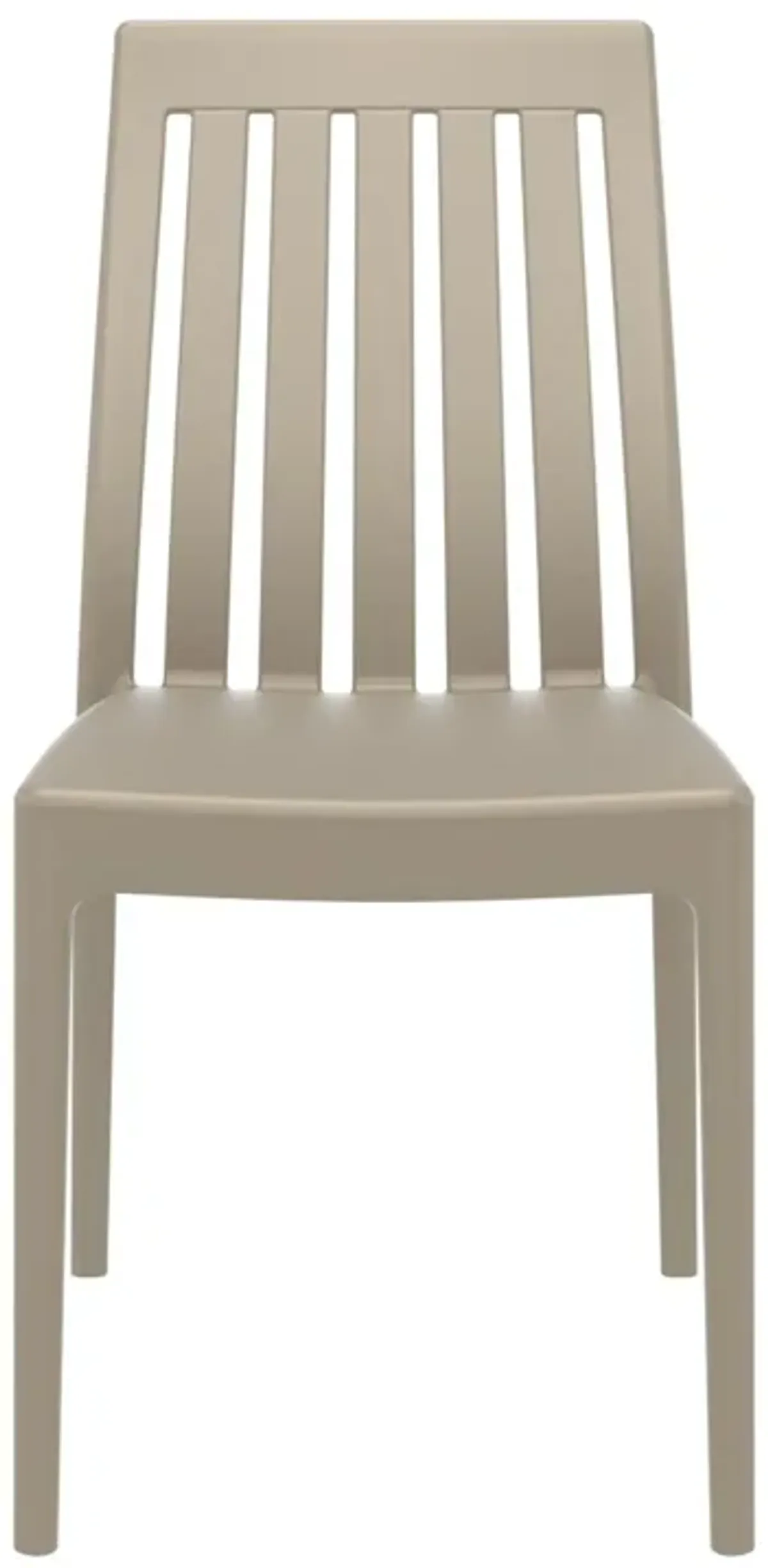 35" Brown High Back Stackable Outdoor Patio Dining Chair