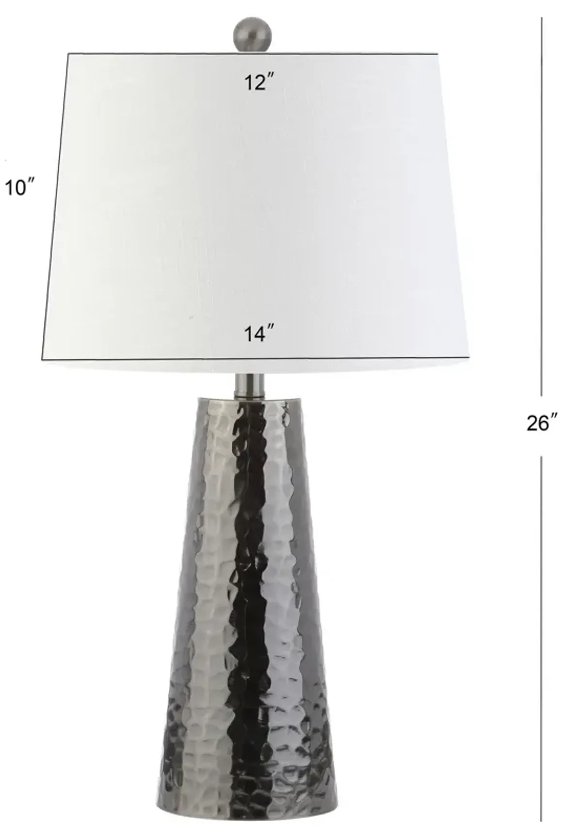 Wells Hammered Metal LED Table Lamp