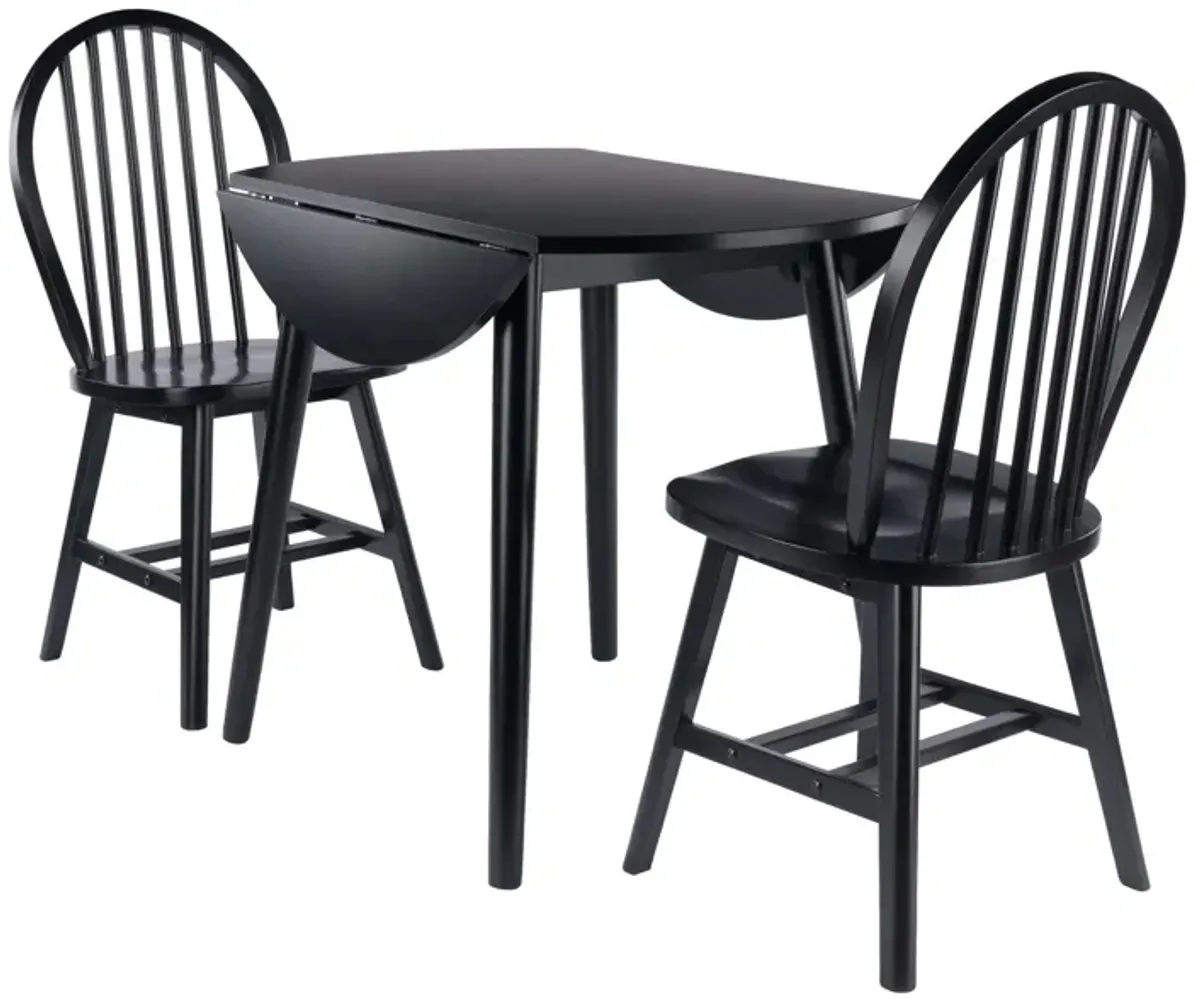 Winsome Wood Moreno Dining Set, Black