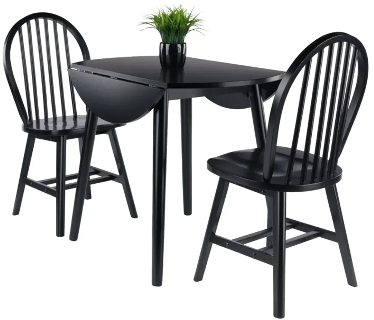 Winsome Wood Moreno Dining Set, Black