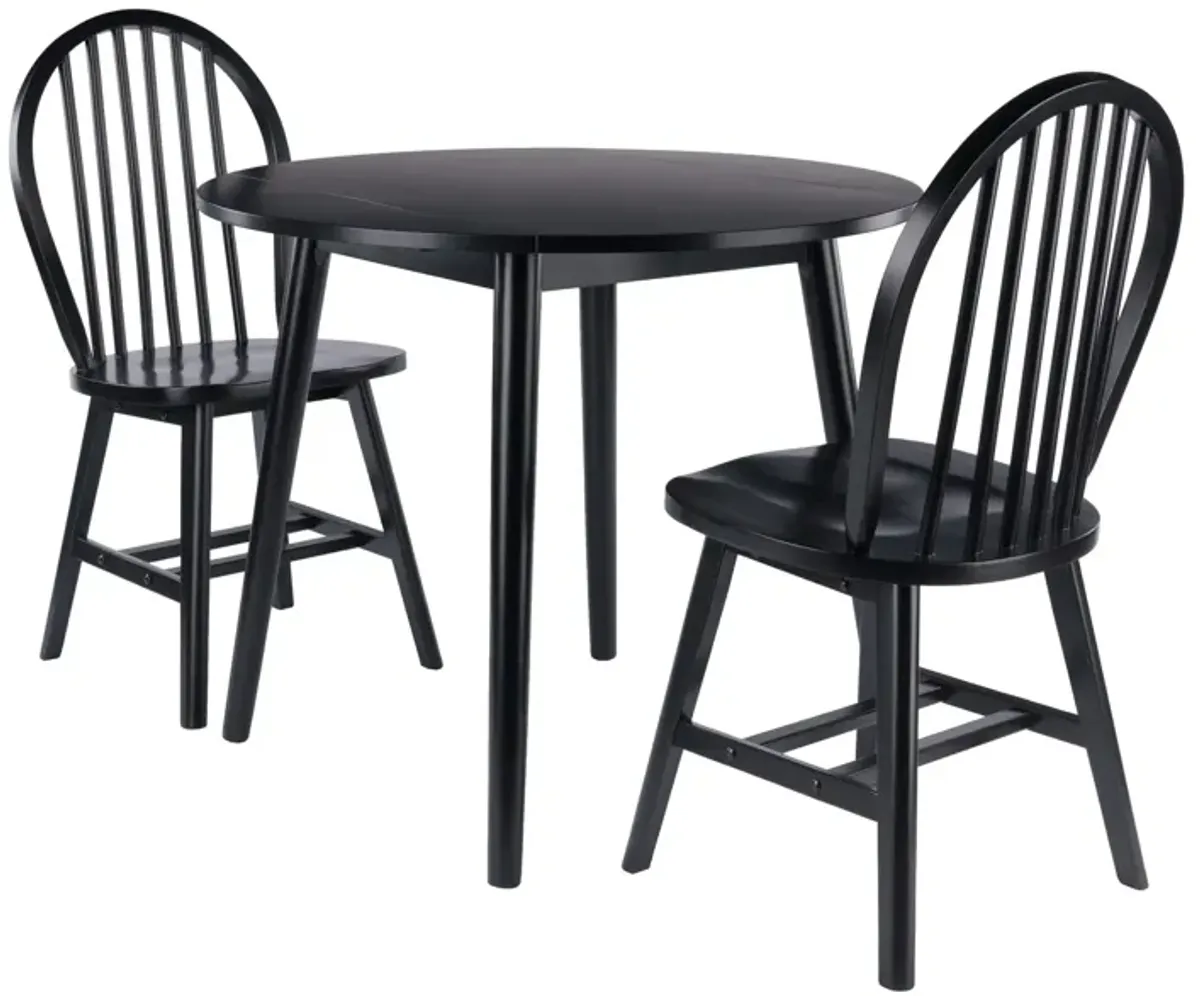 Winsome Wood Moreno Dining Set, Black