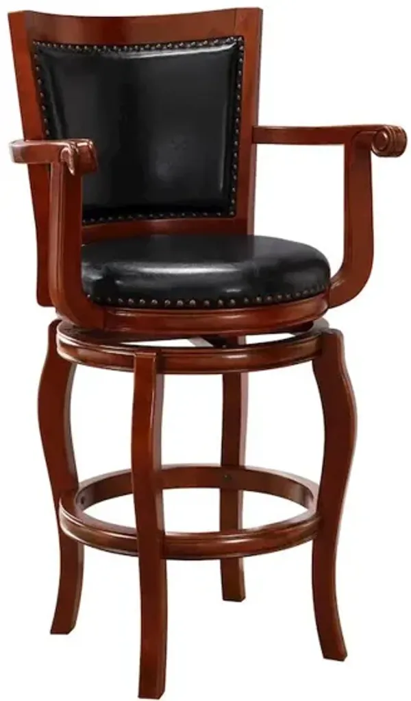 Boraam Jones Swivel Bar Stool - Black/Cherry