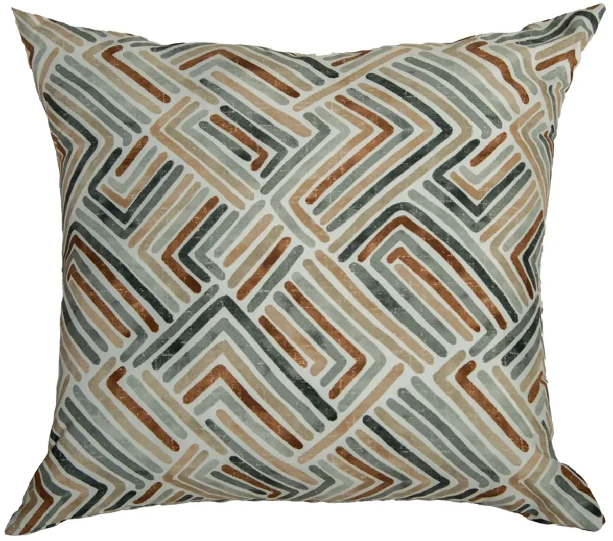 22"x22" Indoor/Outdoor Pillow, Abstract Gray and Brown