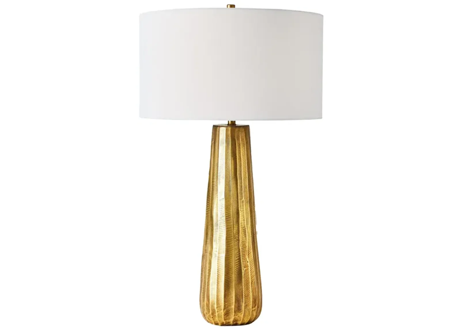 Chased Round Table Lamp-Gold