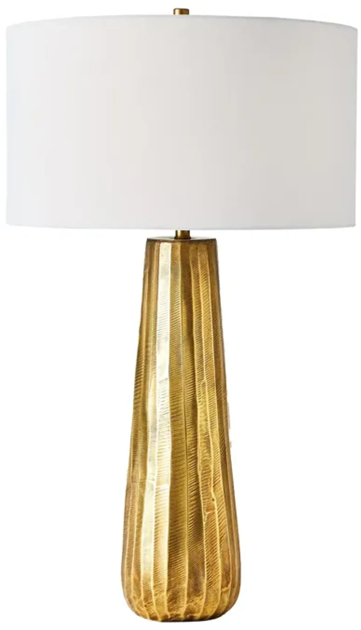 Chased Round Table Lamp-Gold