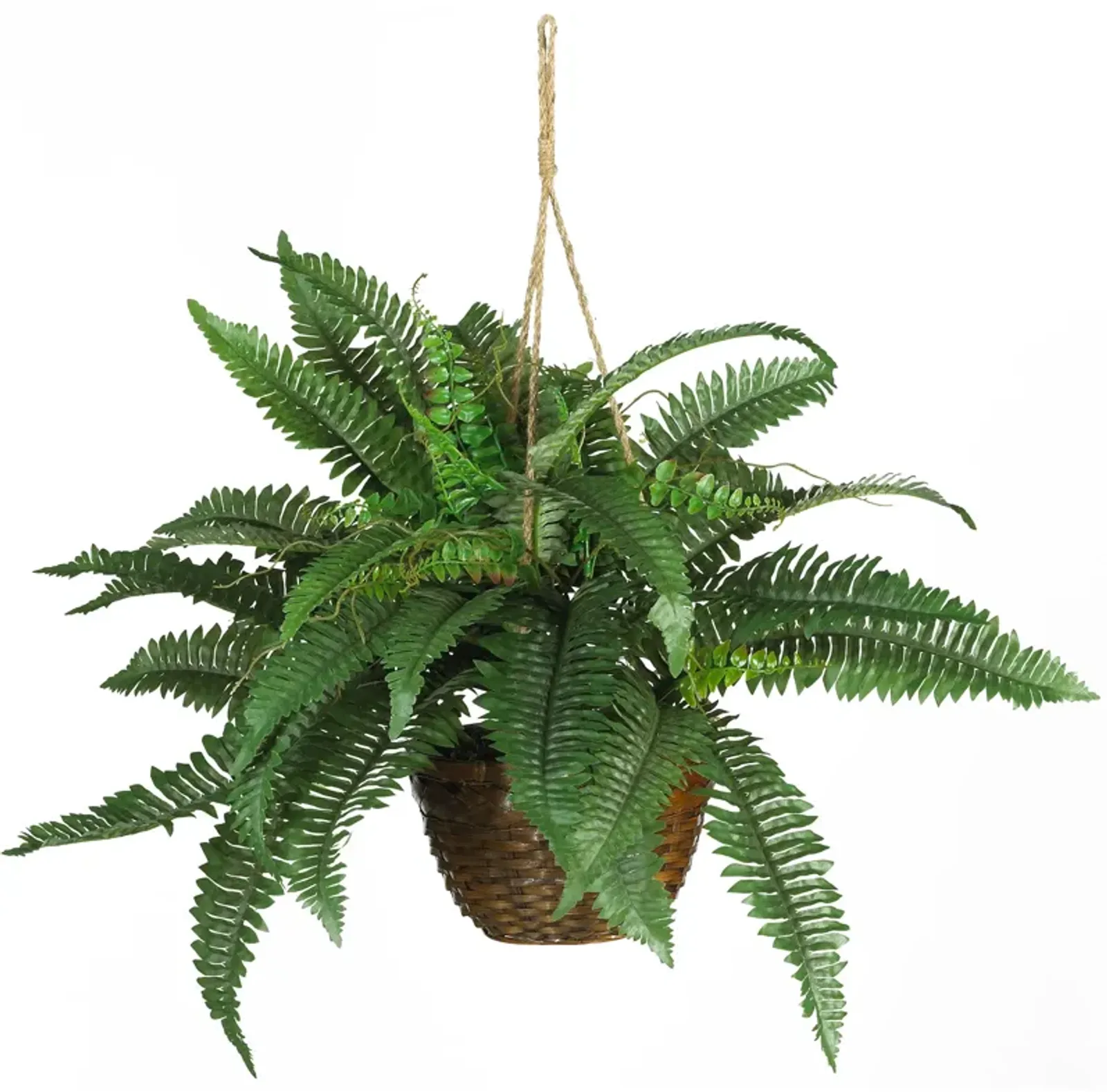 Hivvago Boston Fern Silk Hanging Basket