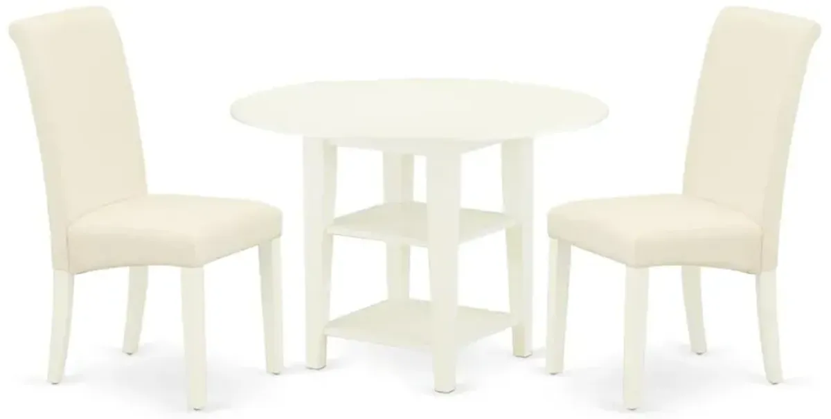 Dining Room Set Linen White, SUBA3-LWH-01