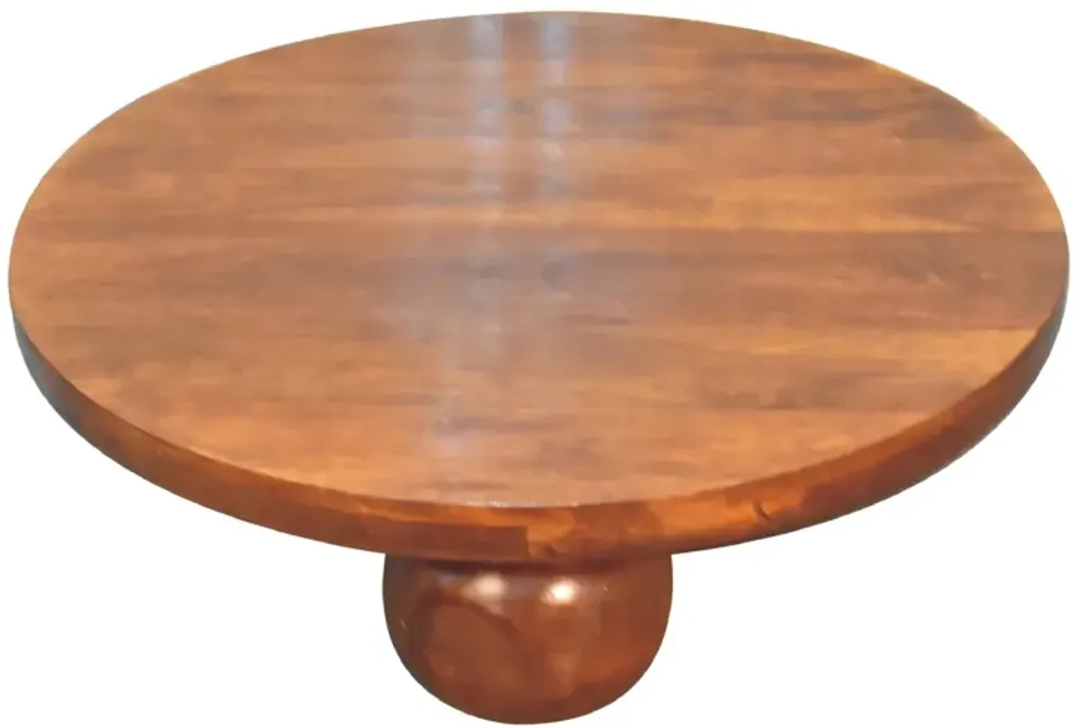 Chestnut Central Solid Wood  Ball Table