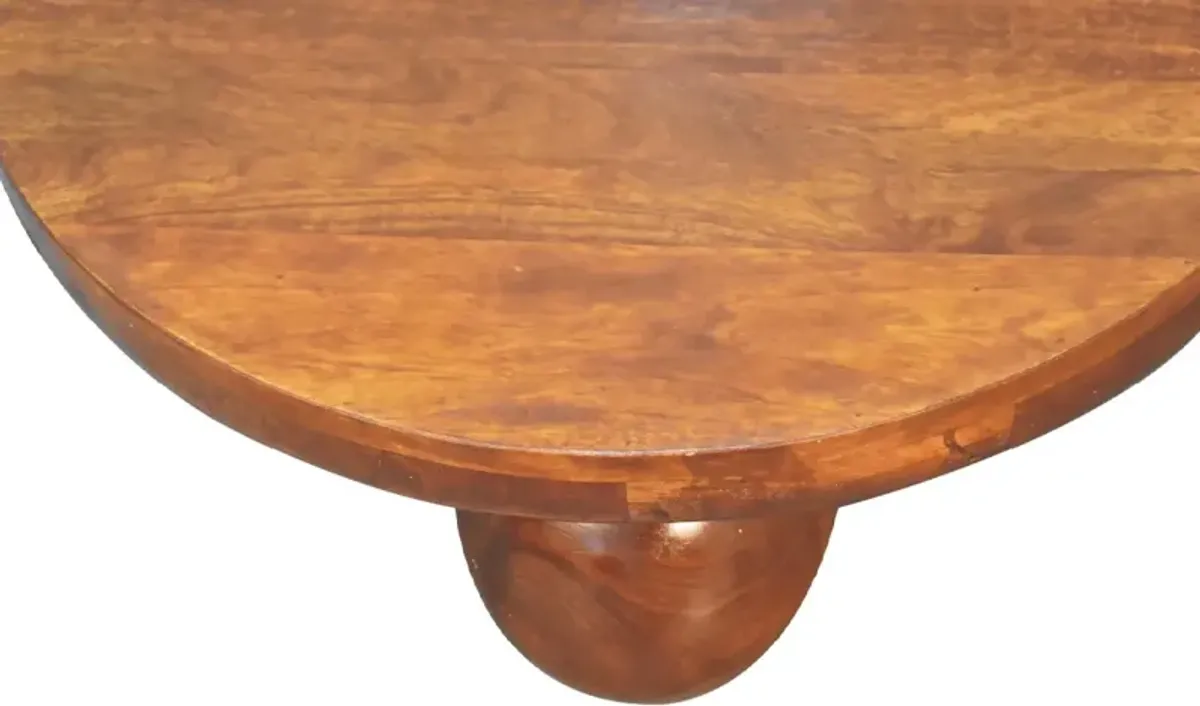 Chestnut Central Solid Wood  Ball Table