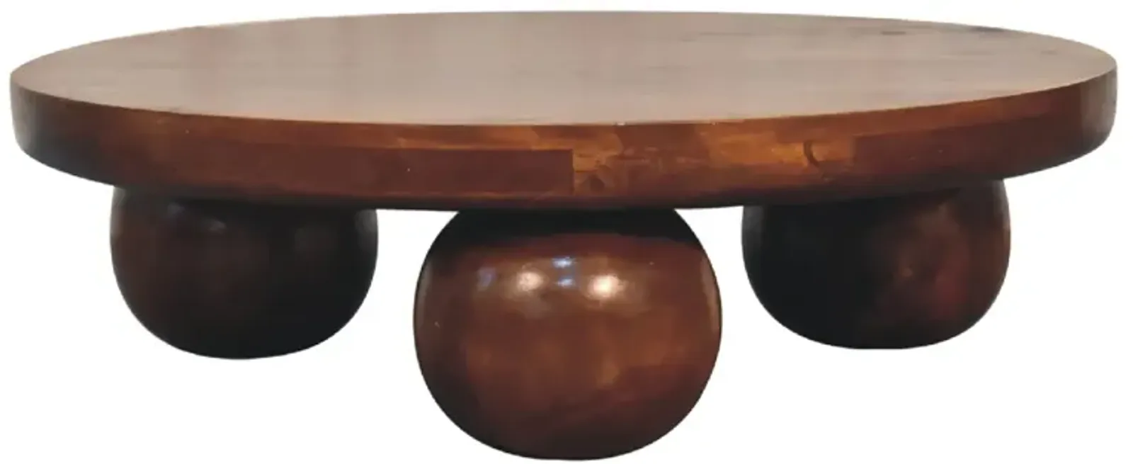 Chestnut Central Solid Wood  Ball Table