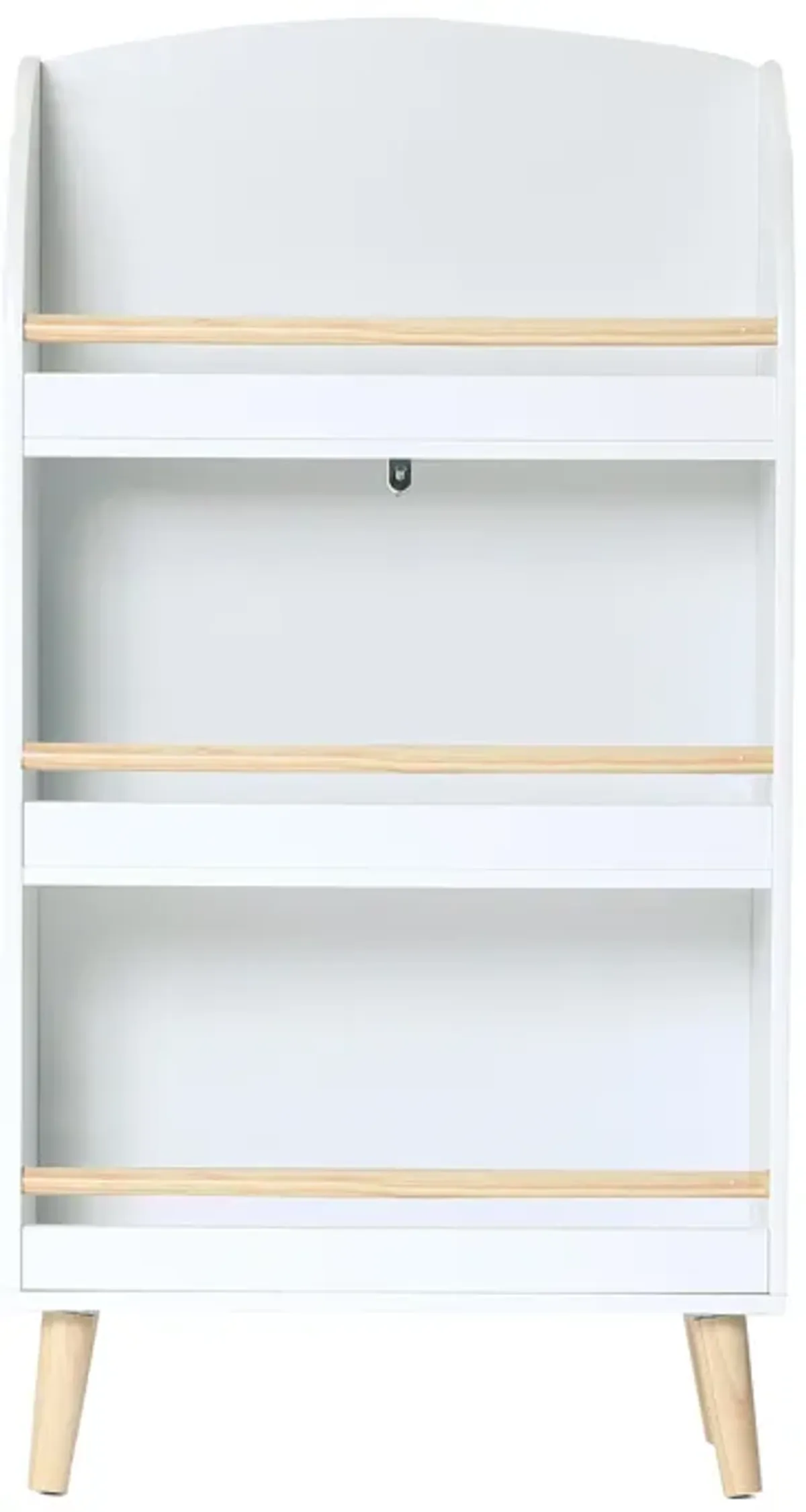 LuxenHome Children's Multi-Functional 3-Shelf Bookcase Toy Storage Bin, White