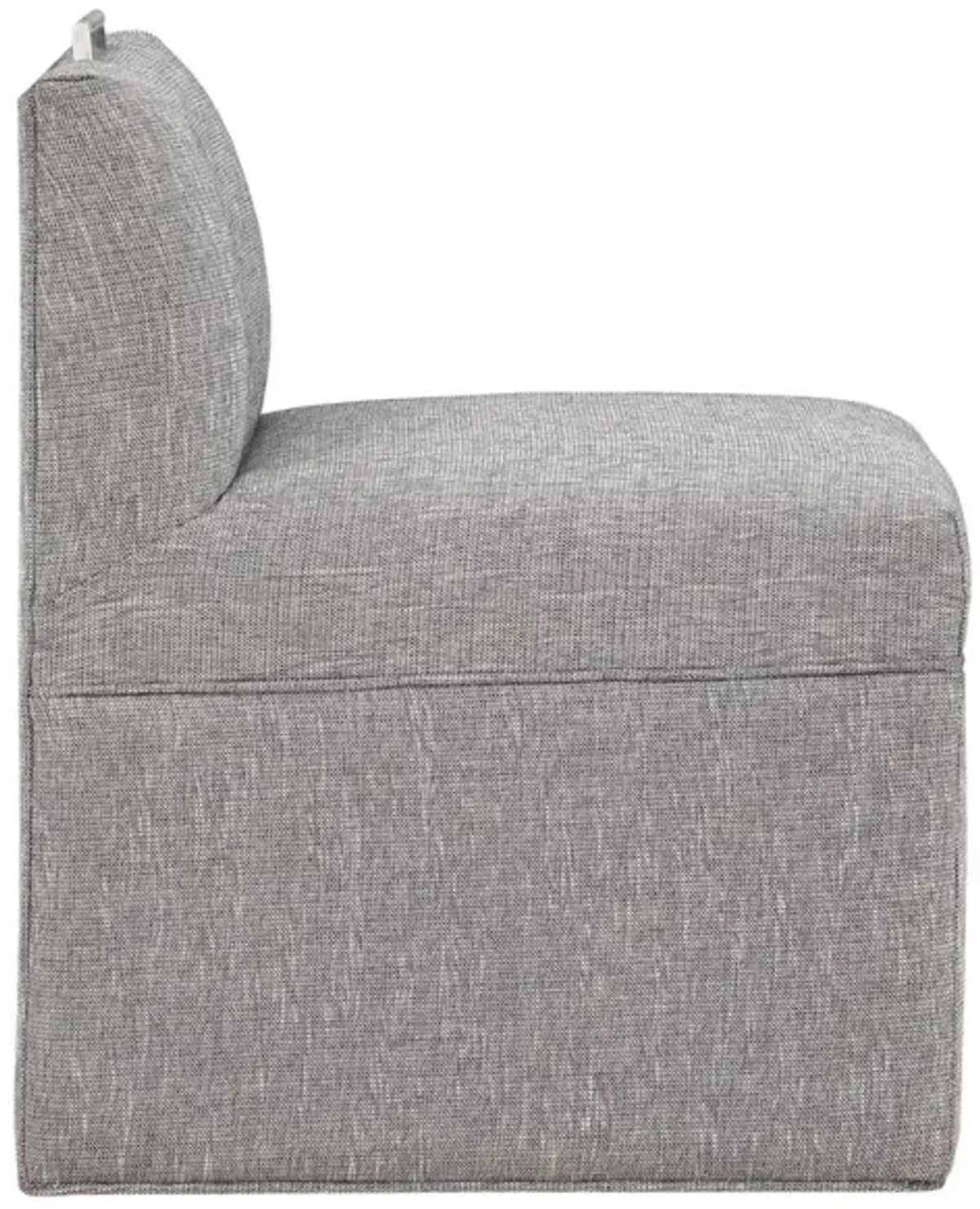 Comfort Pointe Delray Modern Upholstered Castered Chair in Ashen Grey