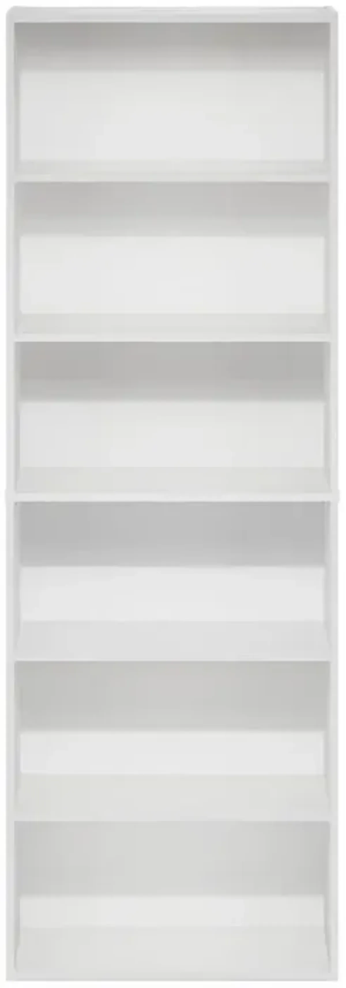 JAYA Simply Home Free Standing 6-Tier Open Storage Bookcase, White