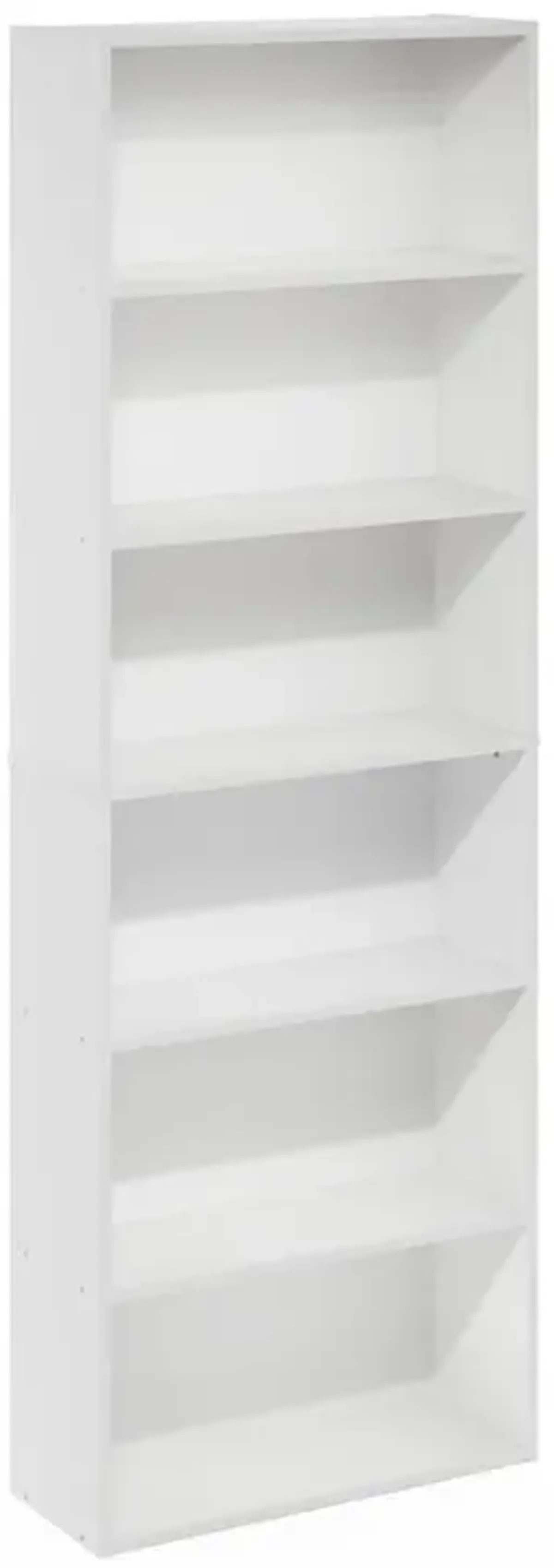 JAYA Simply Home Free Standing 6-Tier Open Storage Bookcase, White