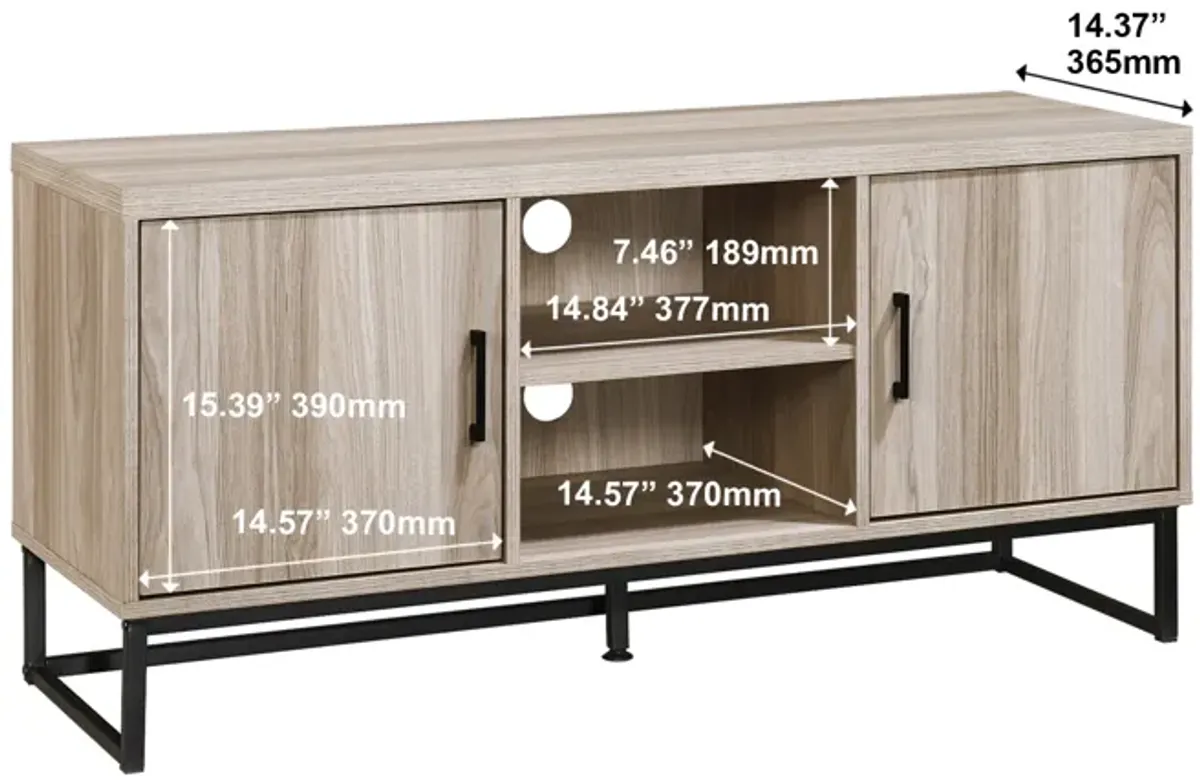 47 in. Wood TV Stand with 2 Storage Cabinets Fits TV's up to 50 in.