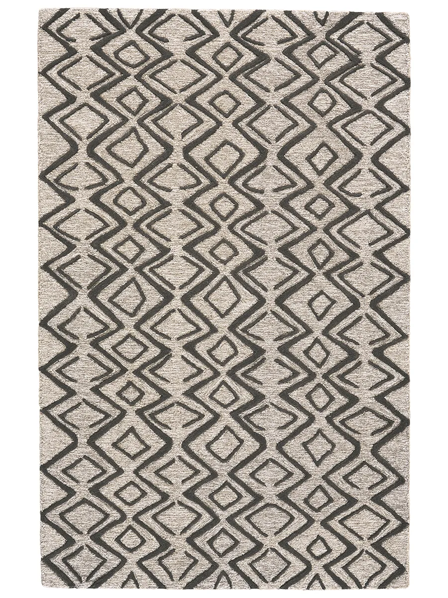 Enzo 8733F Black/Gray/Taupe 2'6" x 8' Rug