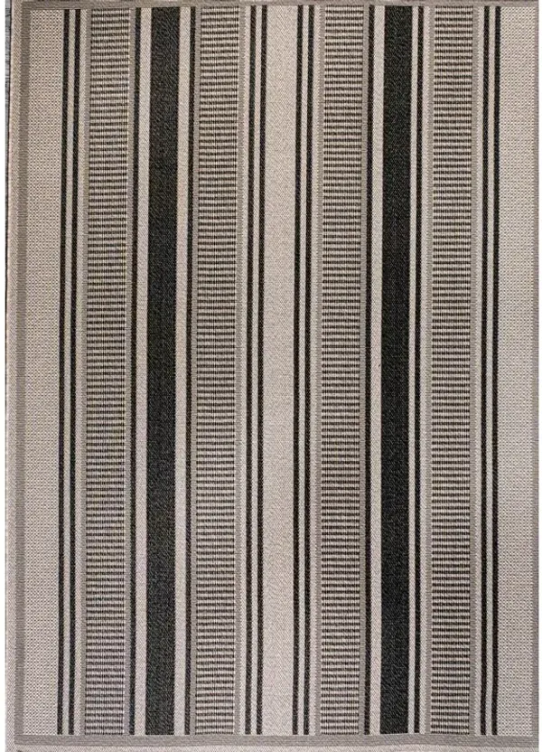 Haynes Modern Double Stripe Indoor/Outdoor Area Rug