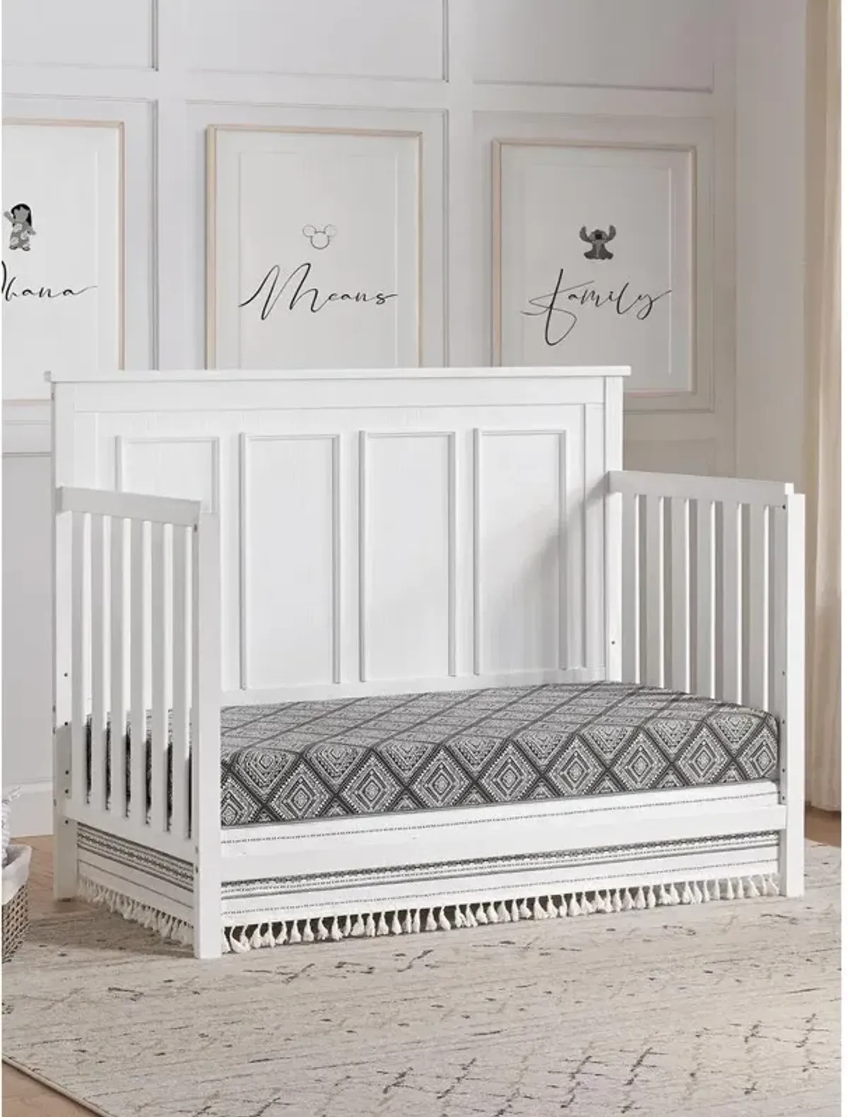 Oxford Baby Bennett 4 In 1 Convertible Crib Rustic White