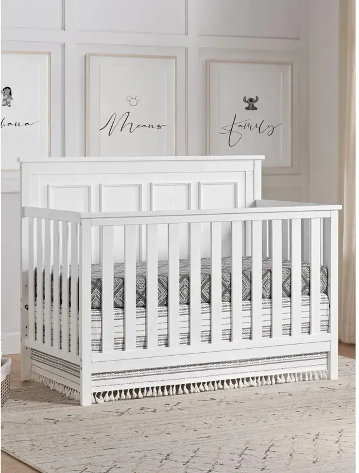 Oxford Baby Bennett 4 In 1 Convertible Crib Rustic White