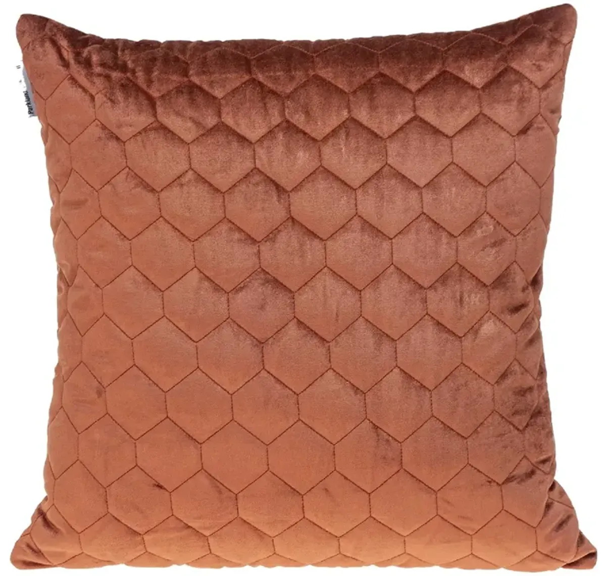 20" Orange Cotton Square Throw Pillow