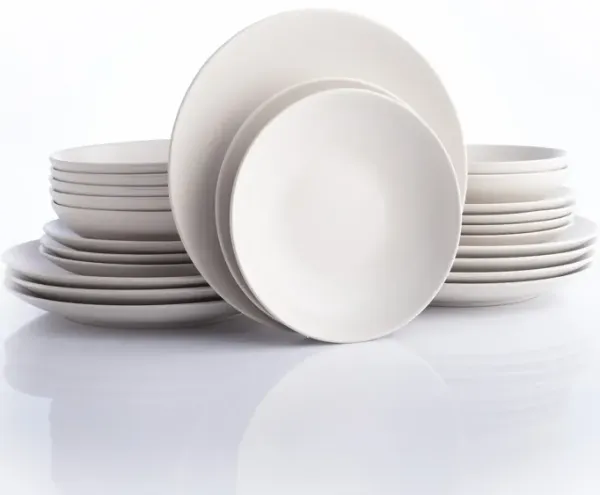 Porto by Stone Lain Semplice Stoneware 24 Piece Dinnerware Set