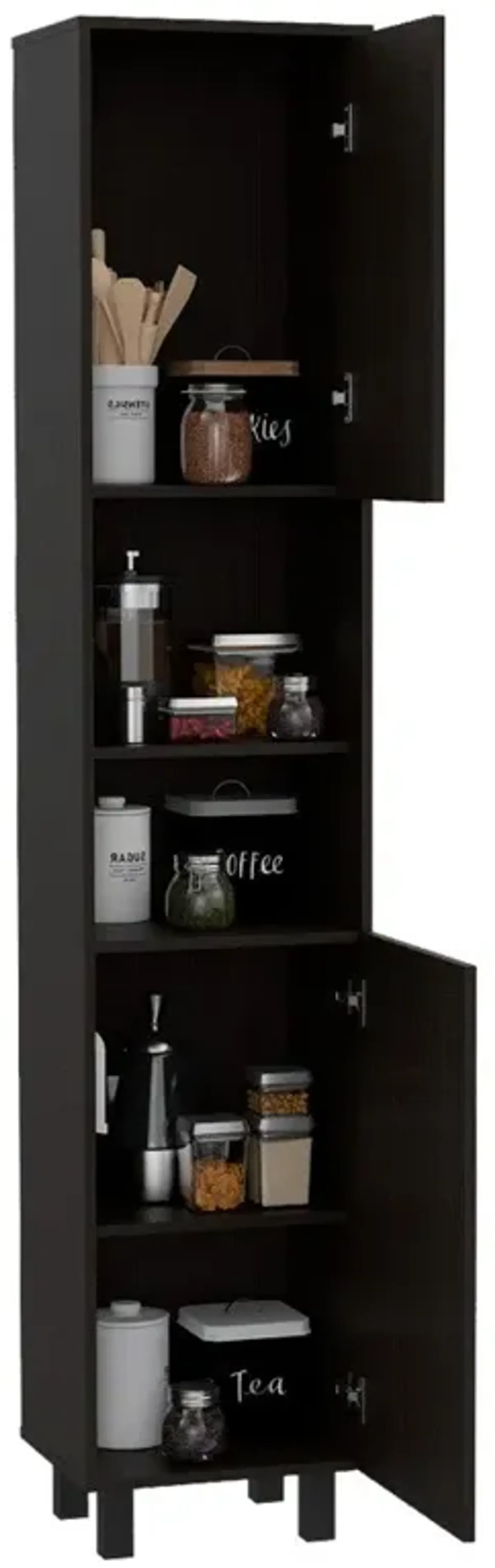 Pantry Cabinet Almada, Kitchen, Black