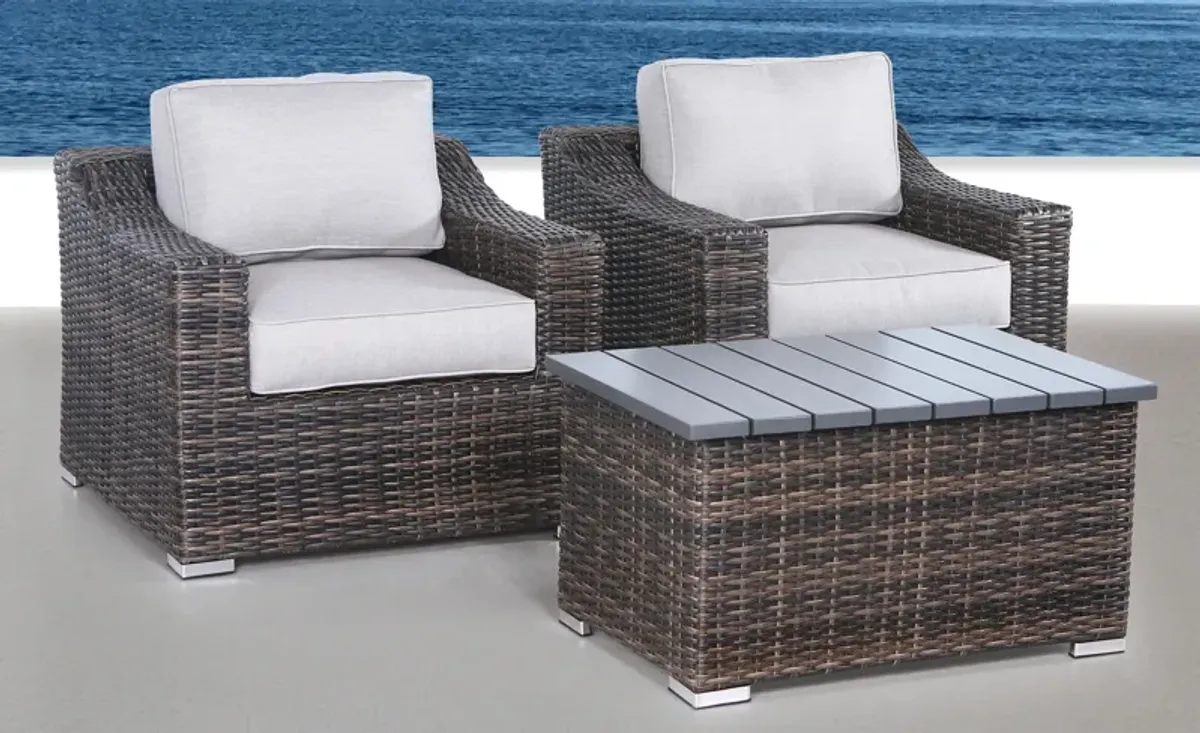 Living Source International Rattan Wicker Fully Assembled 2 - Person Seating Group with Cushions (New)