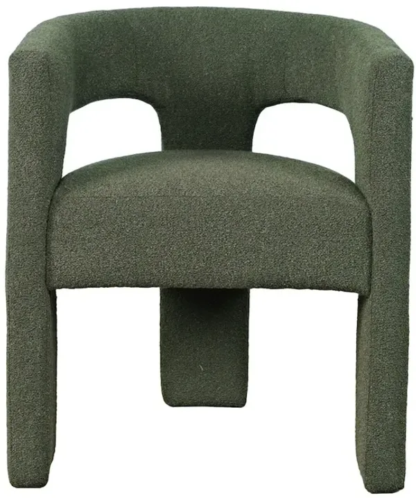 Jofran Sven Modern Contemporary Upholstered Three-Leg Curved Back Dining Chair