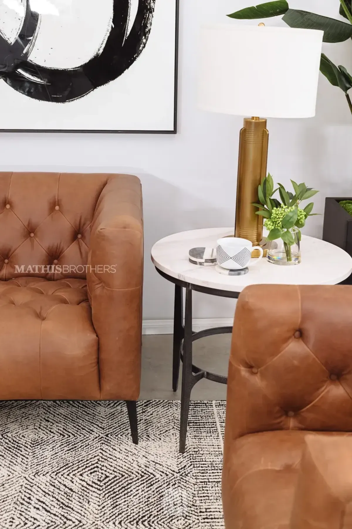 Nicolla Brown Leather Chair