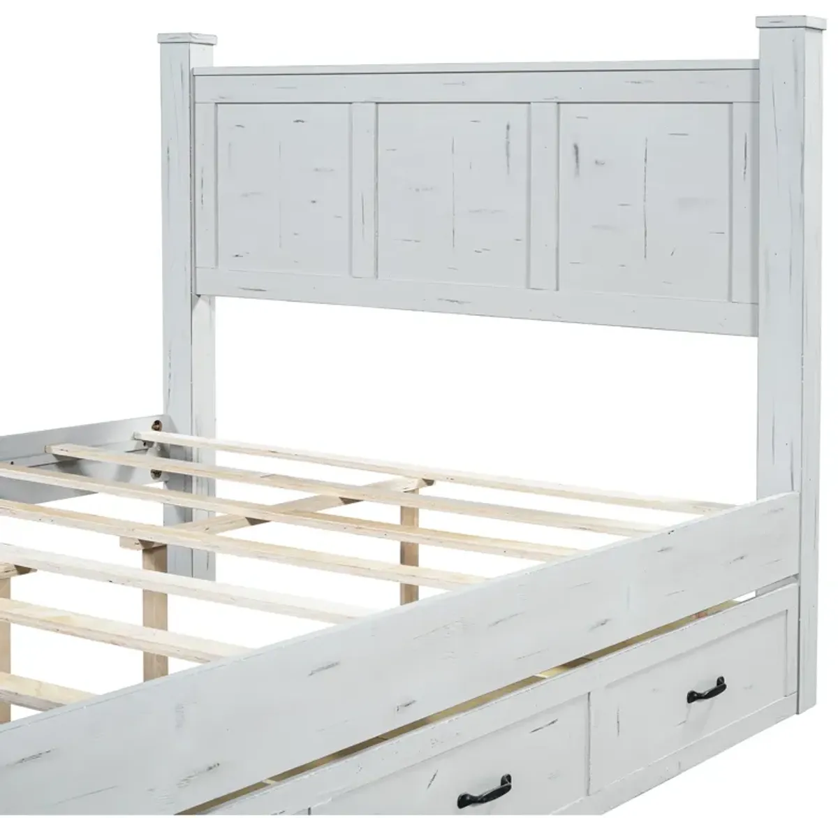 Merax Farmhouse Style Wood Panel Platform Bed