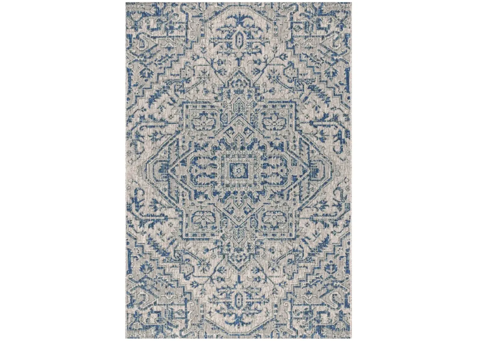 Estrella Bohemian Medallion Textured Weave Indoor/Outdoor Area Rug