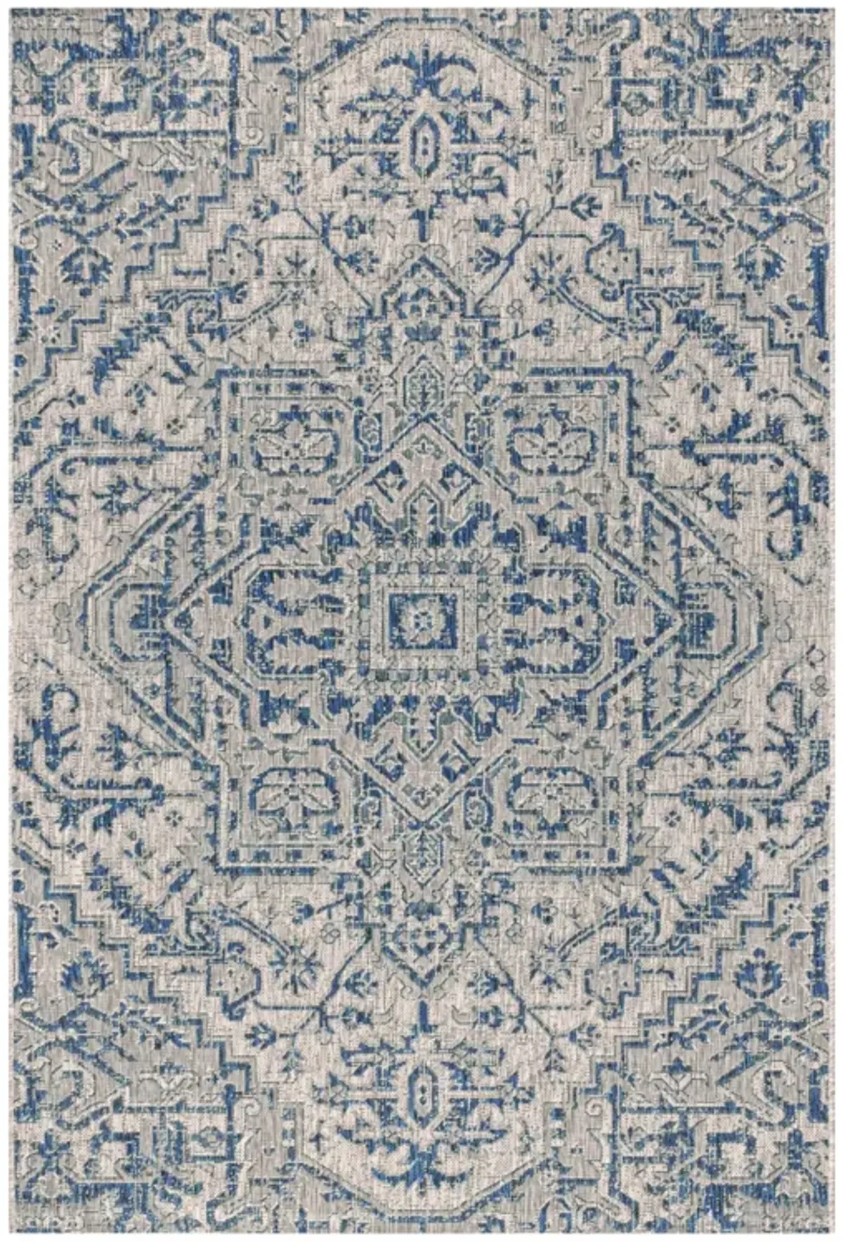 Estrella Bohemian Medallion Textured Weave Indoor/Outdoor Area Rug