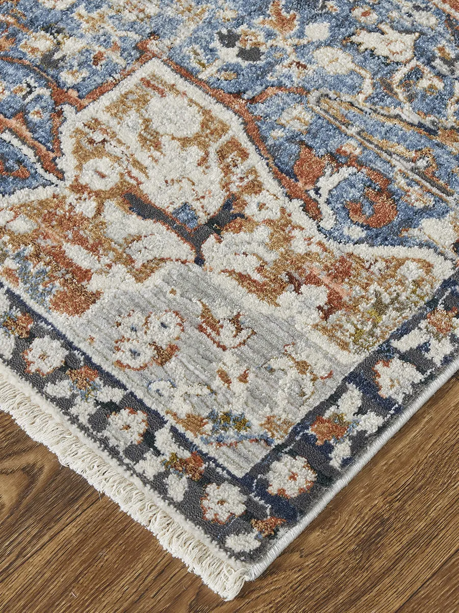 Kaia 39HXF Orange/Ivory/Blue 2' x 3' Rug