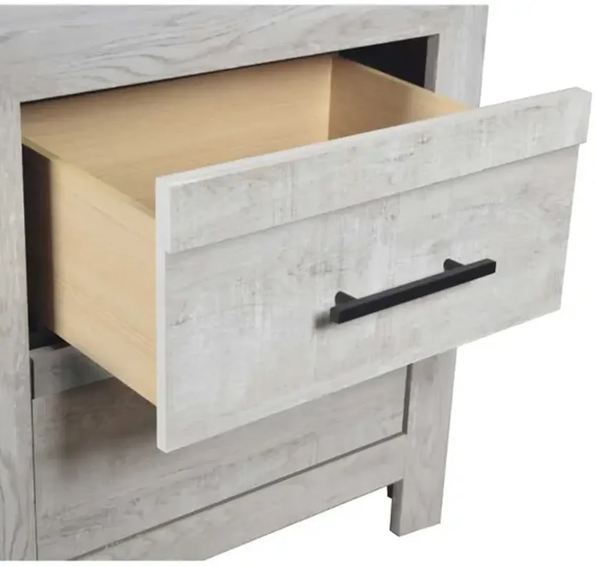 Denver Modern Style 2Drawer Nightstand Made With Wood In Gray