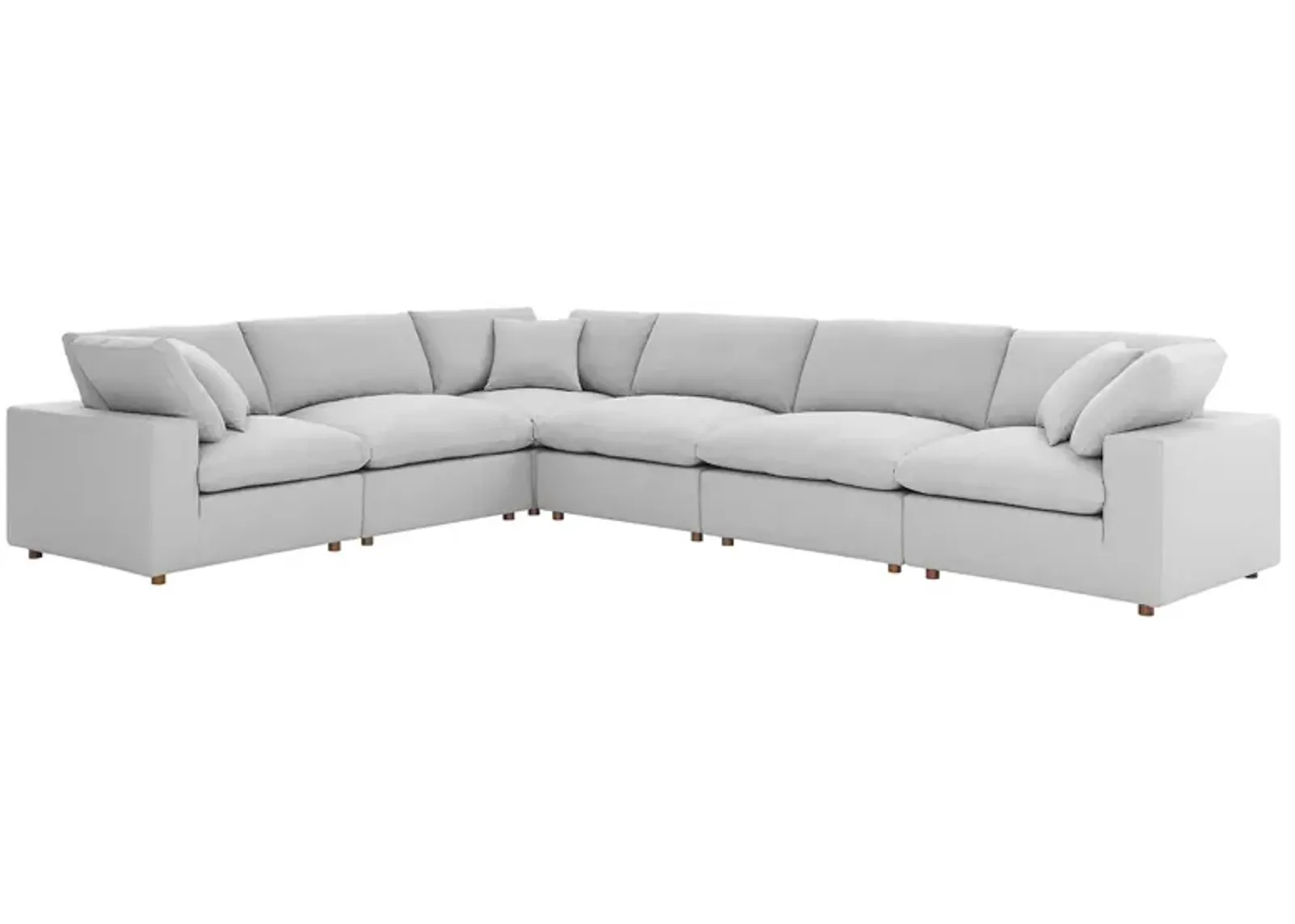 Commix Down Filled Overstuffed 6 Piece Sectional Sofa Set