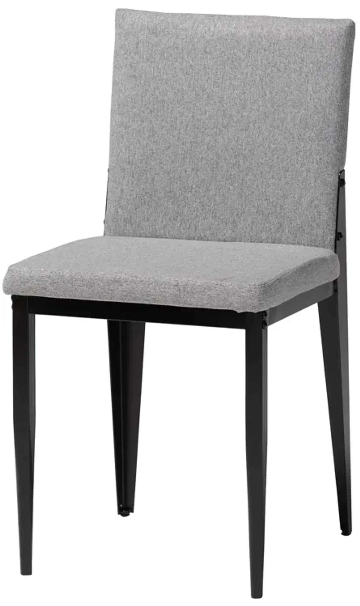 Baxton Studio Bishop Industrial Grey Fabric and Metal 4 Piece Dining Chair Set