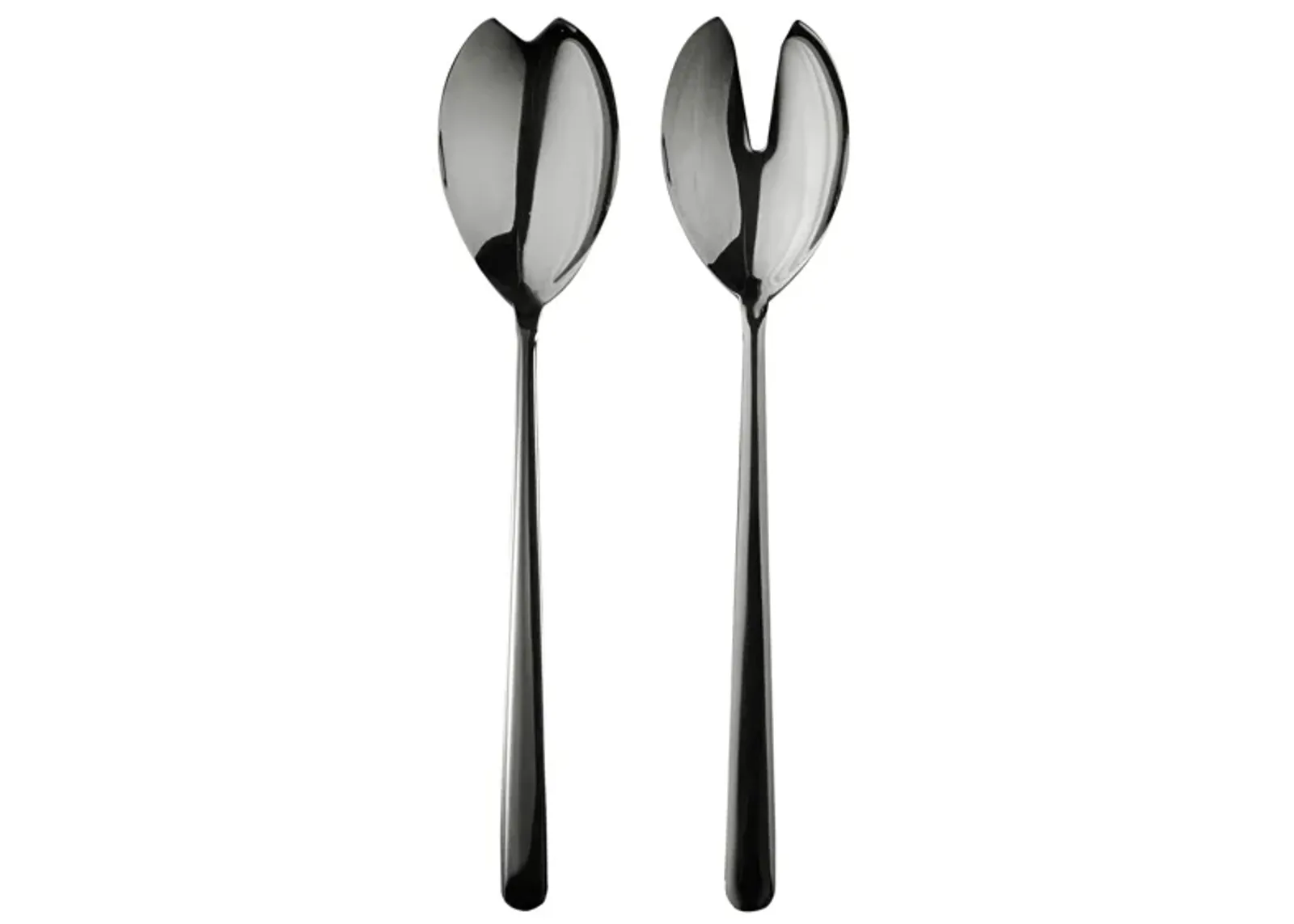 Linea 2 Piece Black Gold Salad Serving Set