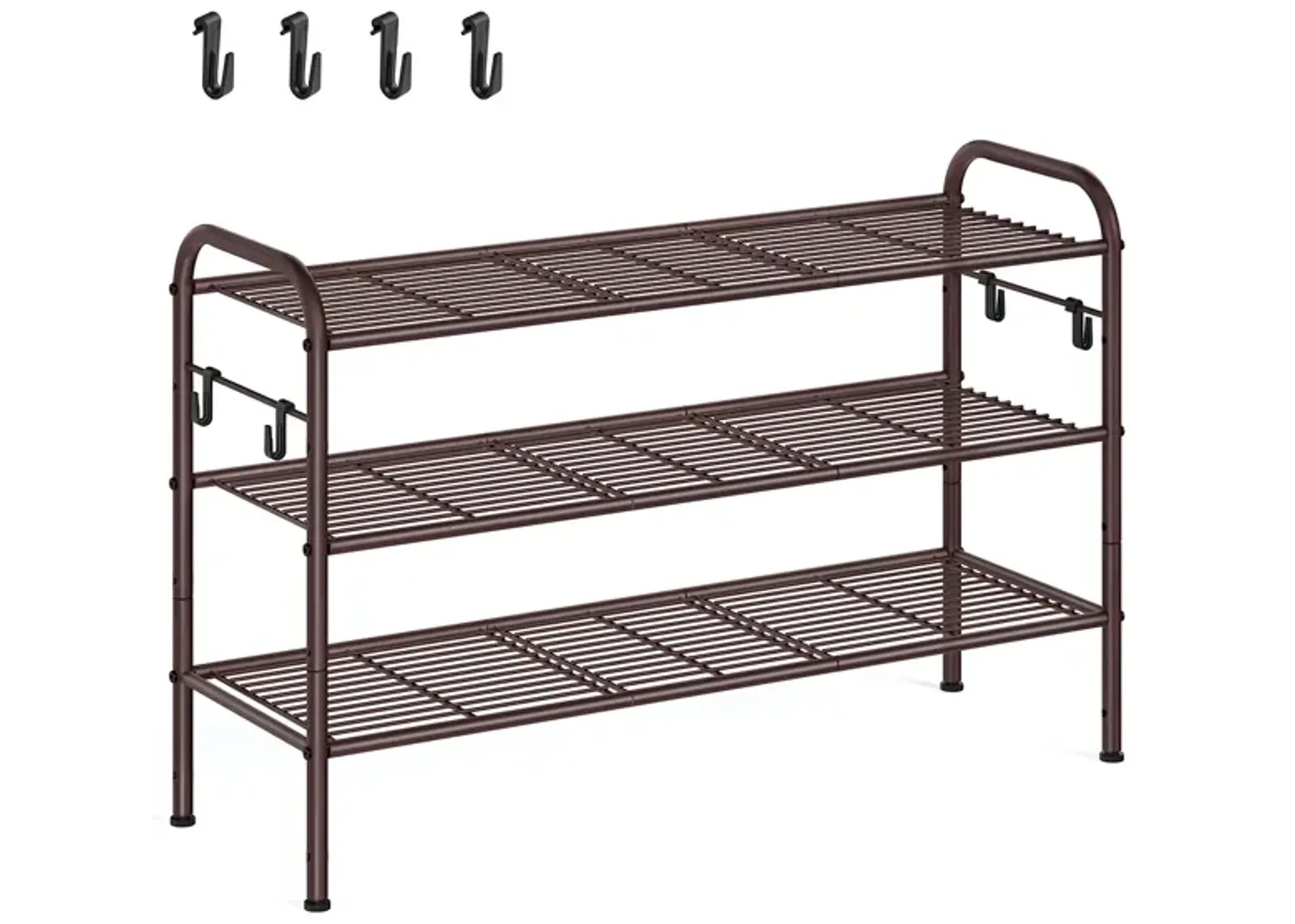 Wide 3-Tier Metal Shoe Rack – Durable and Stylish Storage Solution for Shoes