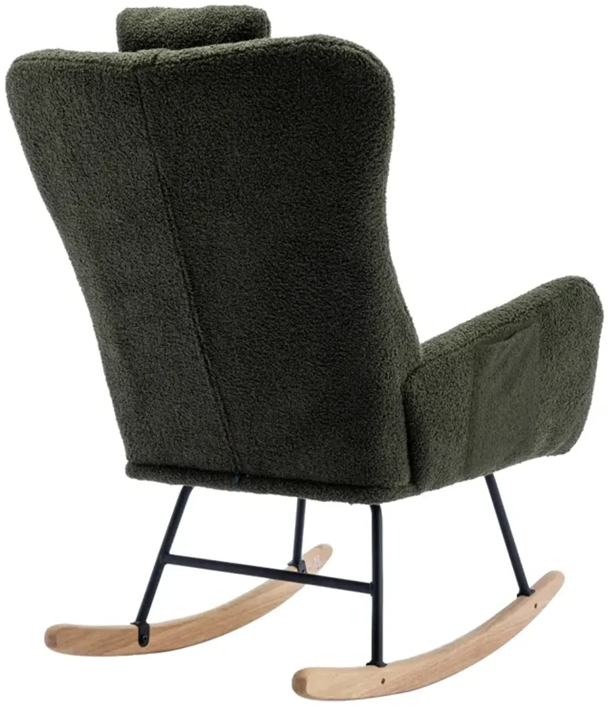 Soft Velvet Rocking Chair for Nursery or Living Room