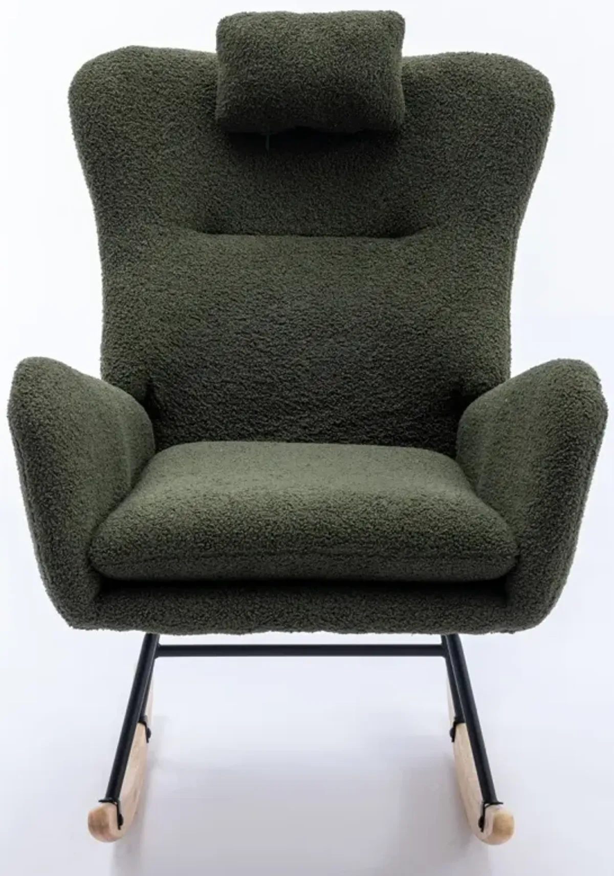 Soft Velvet Rocking Chair for Nursery or Living Room