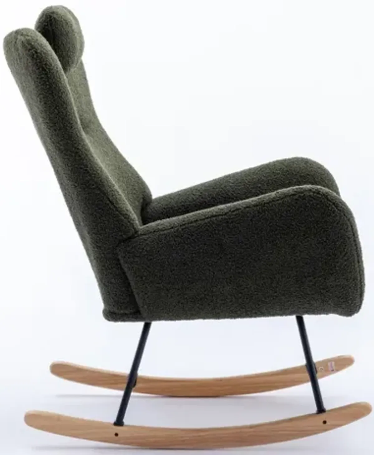 Soft Velvet Rocking Chair for Nursery or Living Room